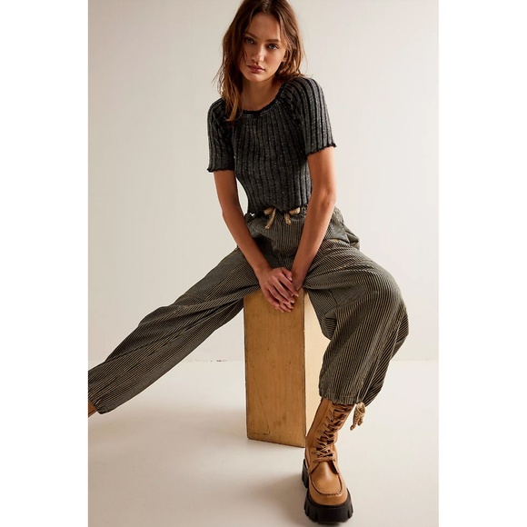 FREE PEOPLE We the Free Meant to Be Tee in Black, Size L - NWT ($58 Retail) - Picture 4 of 5